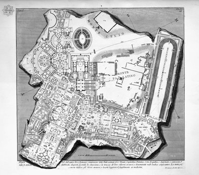 Carte du Forum Romanum - Giovanni Battista Piranesi